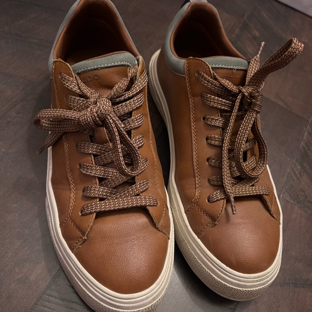 Aldo Brown Leather Loafers